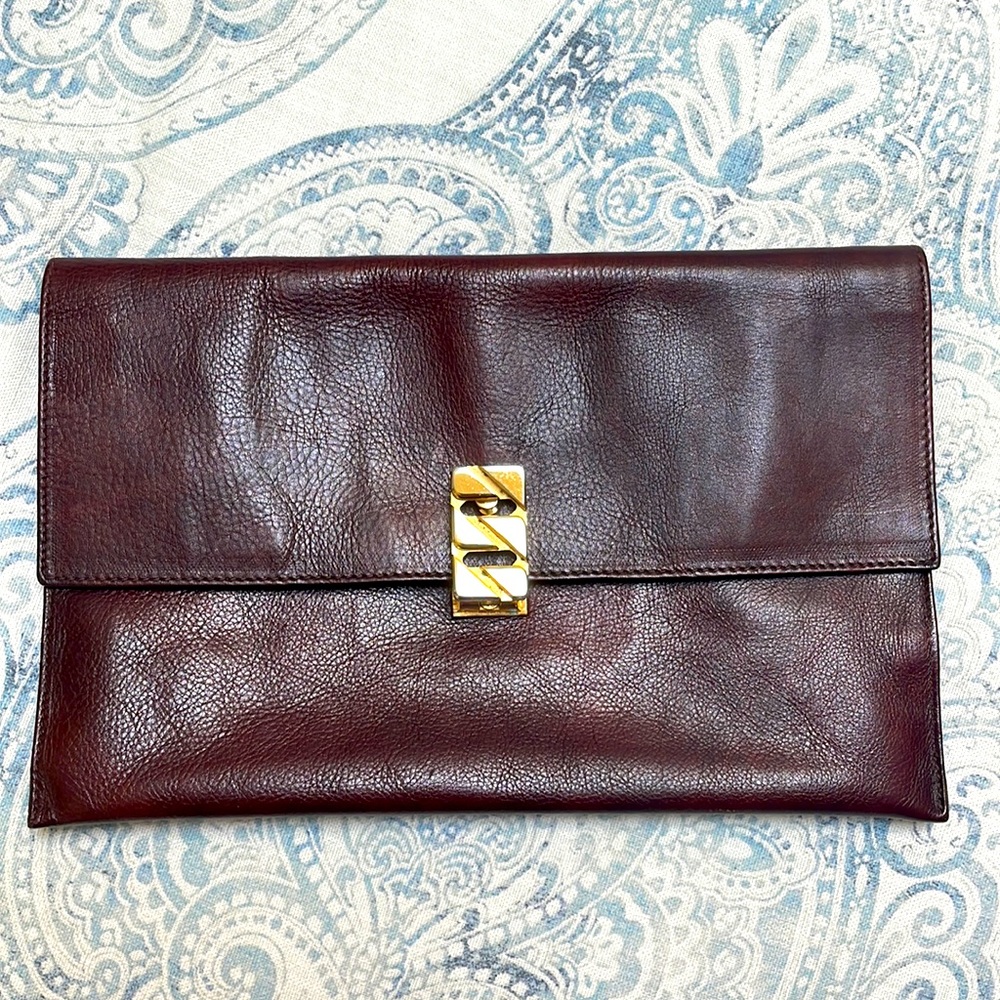 Genuine Leather Clutch (Bonwit Teller)